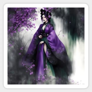 Japanese Geisha Girl Sticker